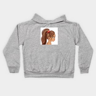 Anime girl picture frame cute girl Sticker Kids Hoodie